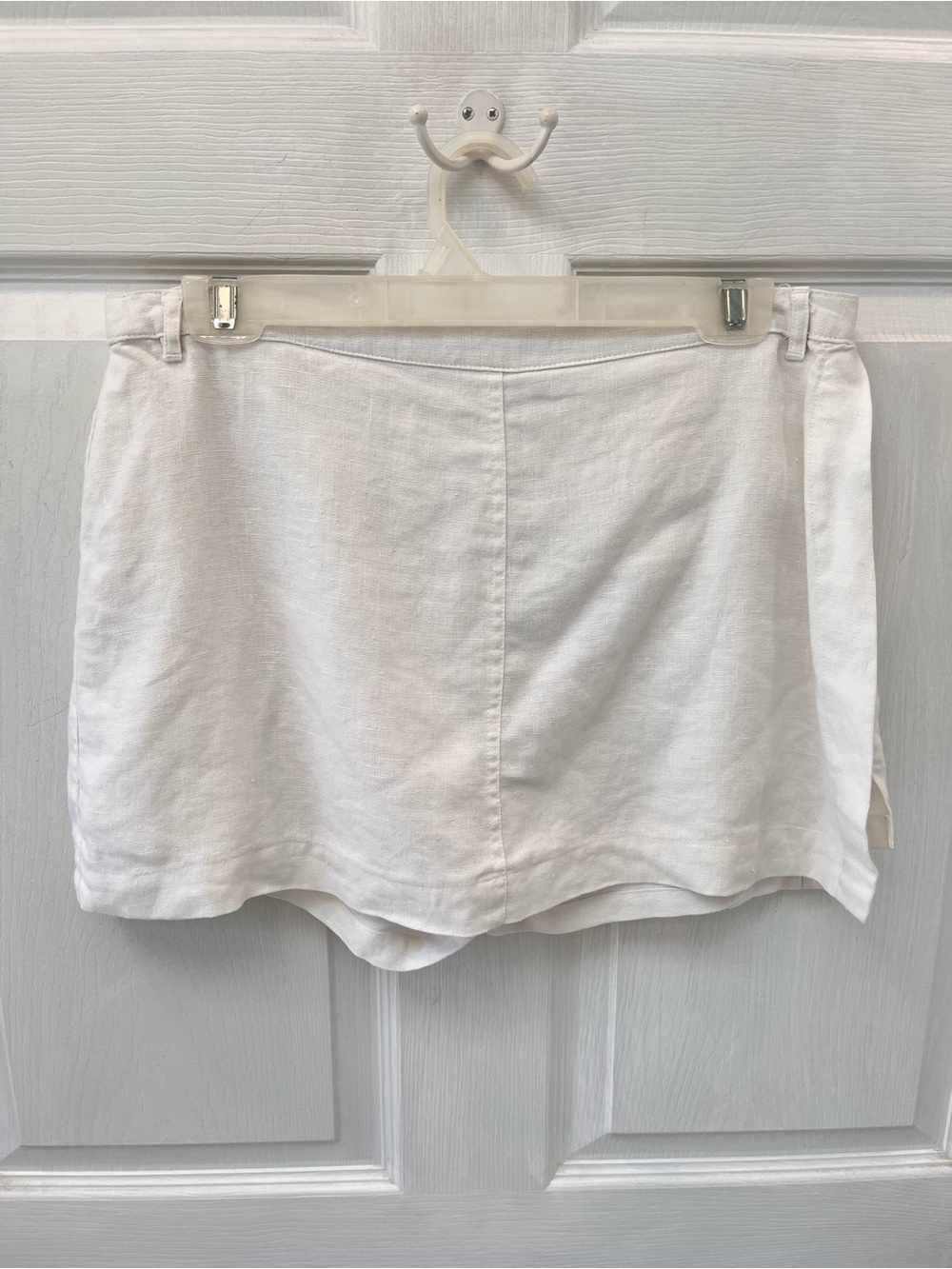 Vintage Y2K Smart Set White Linen Skort 9 Side Zipper Coquette Beachy Clean Girl